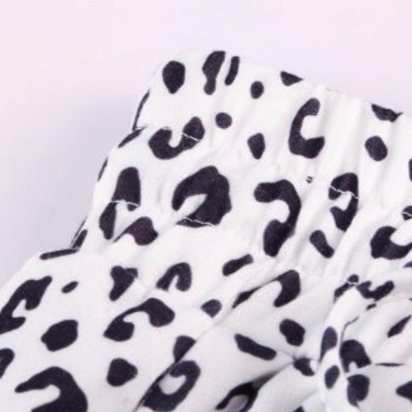 White leopard print pant / joggers - Picture 3 of 6
